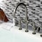 Kingston Brass KS2334CG Industrial Style Bridge Kitchen Faucet with Brass Sprayer, Black Stainless KS2334CG - alternate 3